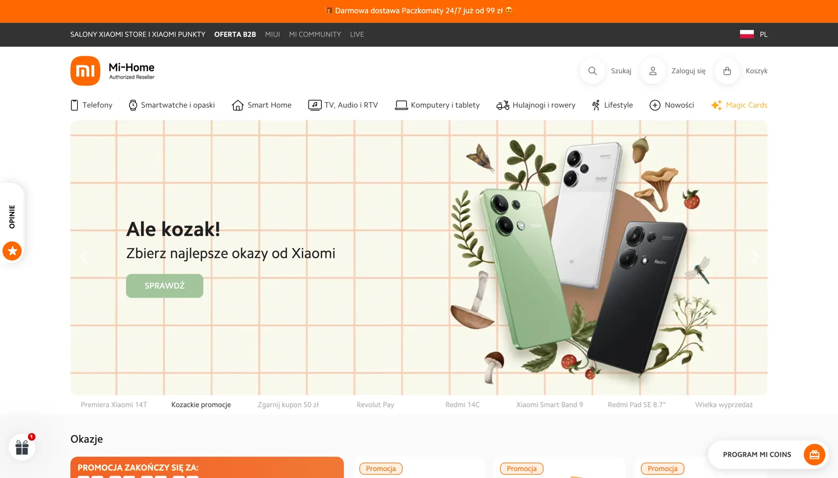 TOVARO.pl, na zrzucie jeszcze pod dawną marką Mi-Home.pl